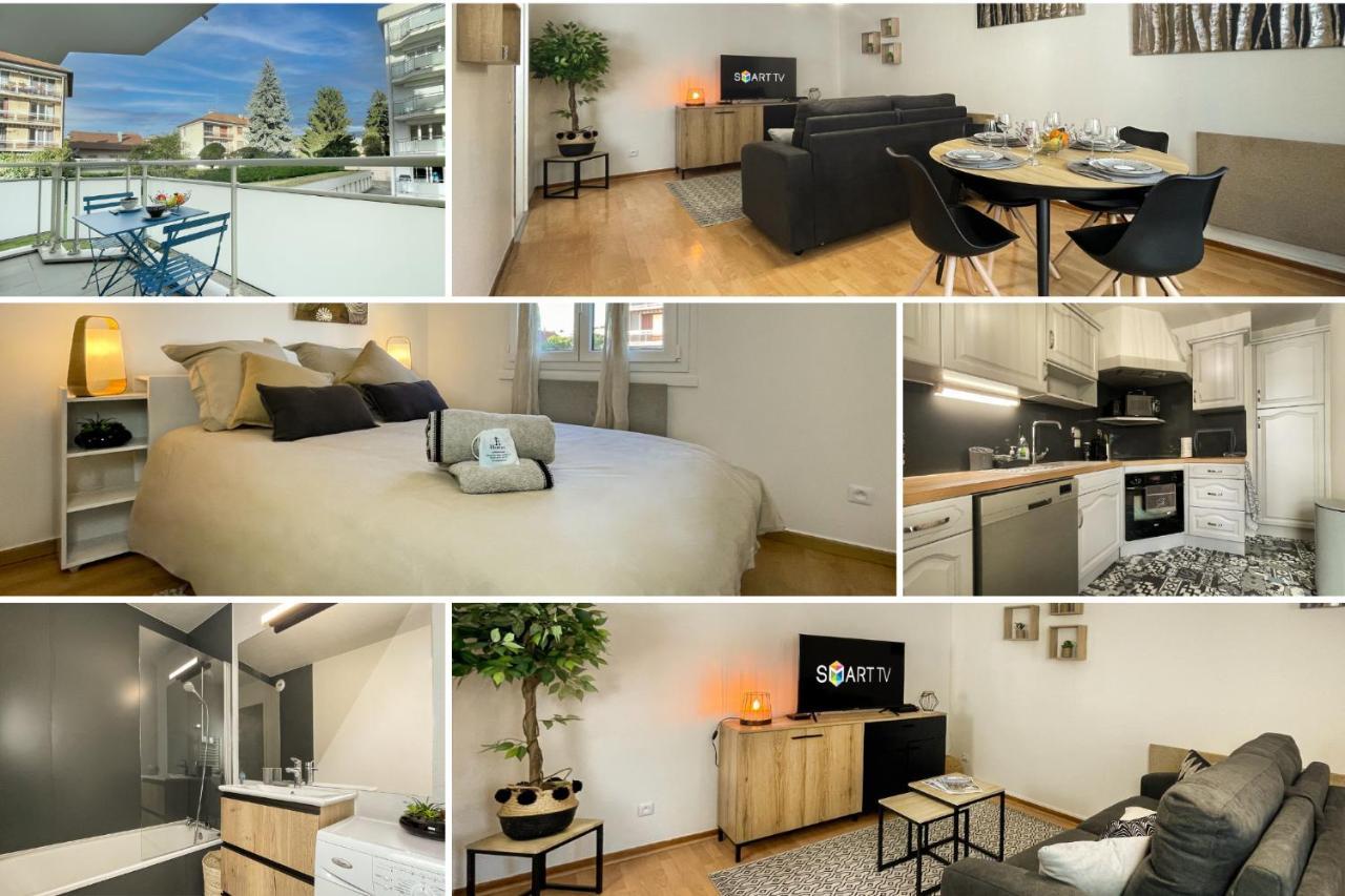 Homey Wood - New - Appartement Avec Une Chambre - Parking Prive Gratuit - Balcon Prive - A 5 Min De La Gare Pour Rejoindre Geneve Annemasse Exteriér fotografie